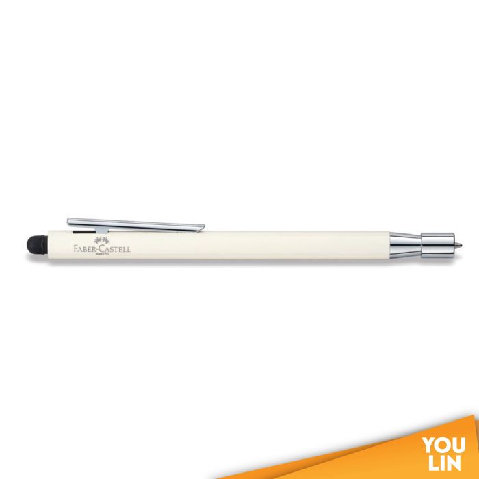 Faber Castell 342410 Neo Slim S/S Ball Pen - Ivory Shiny Chromed