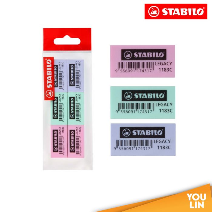 STABILO 1183C/6 Legacy Eraser (Pack Of 6)