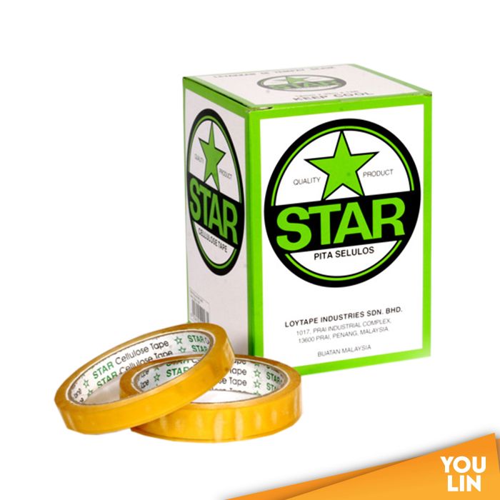 Star Stationery Tape 18mm x 33y Cellulose Tape