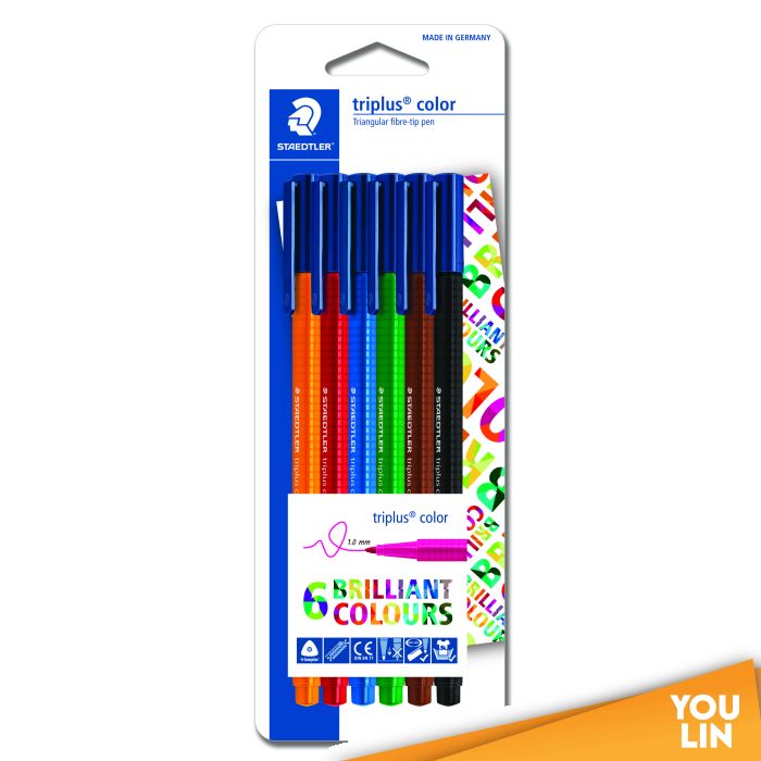 STAEDTLER 323 SBK6-1 Triplus Color Set of 6 Colors