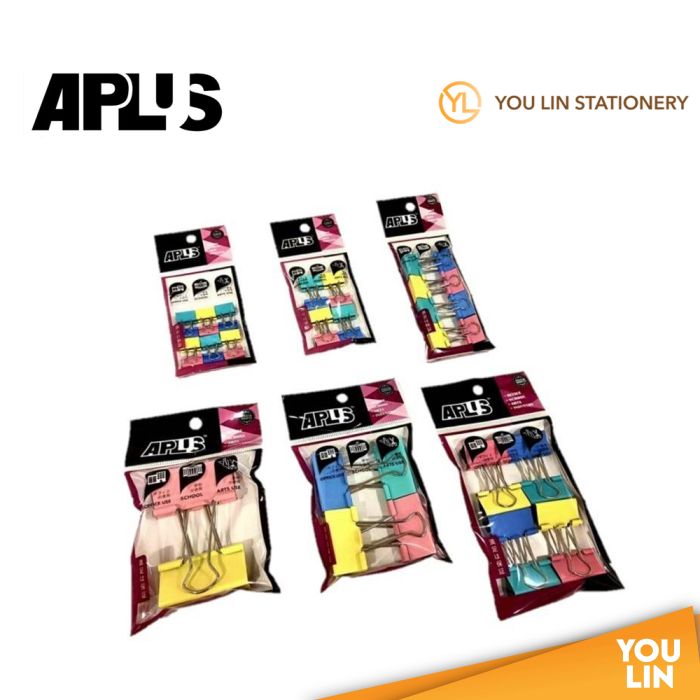 APLUS CBC-1512 15mm Colour Binder Clip 12'S