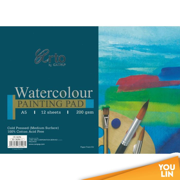 Arto CR36296 A5 200GSM Watercolour Painting Pad 12'S