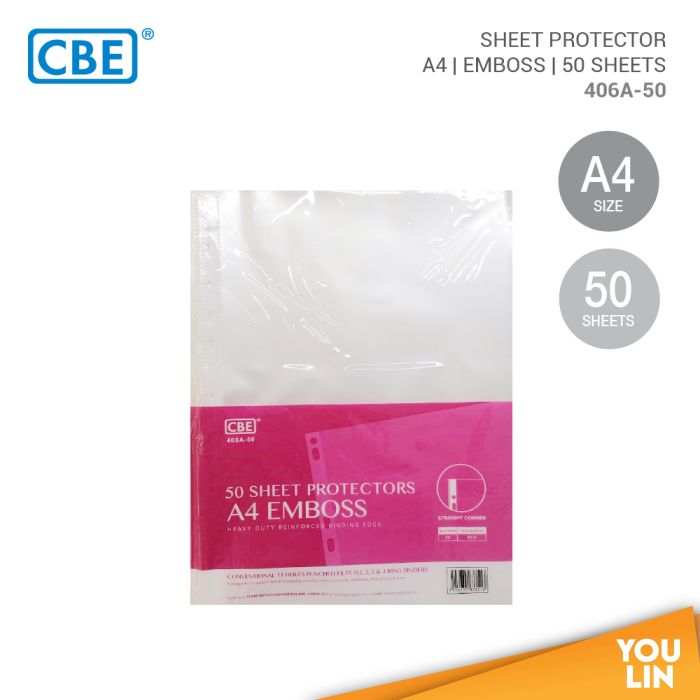 CBE 406A-50 Emboss Sheet Protectors 50's