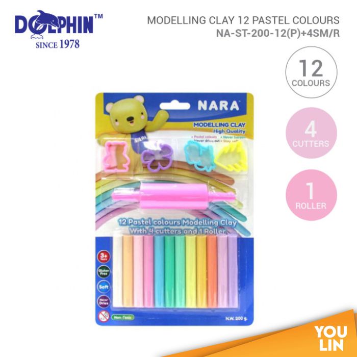 Dolphin Nara Round Stick Modeling Clay - Pastel Color