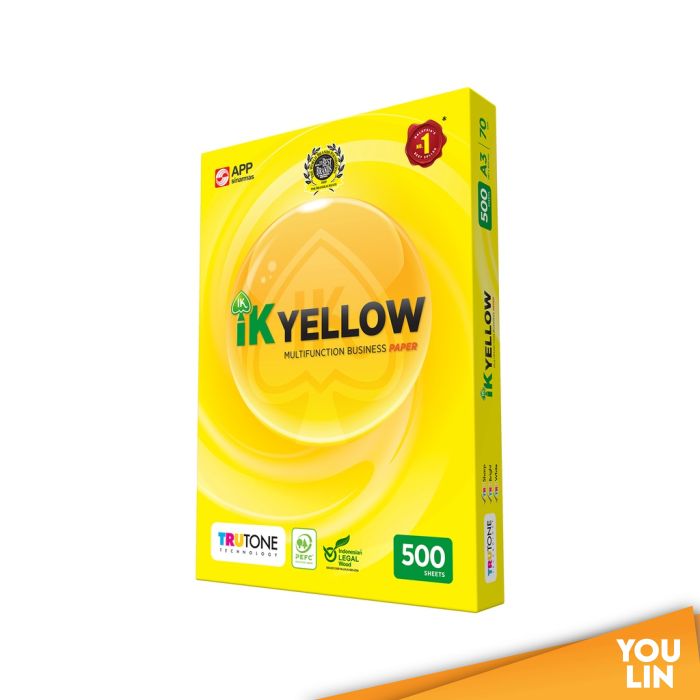 IK Yellow 70gsm A3 Paper 500's/ream