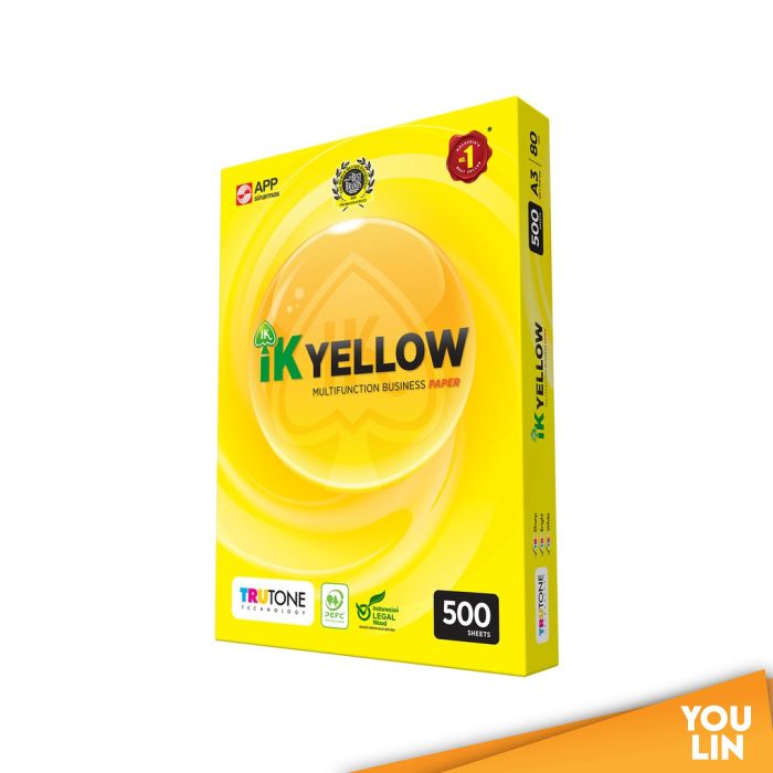IK Yellow 80gsm A3 Paper 500's/ream
