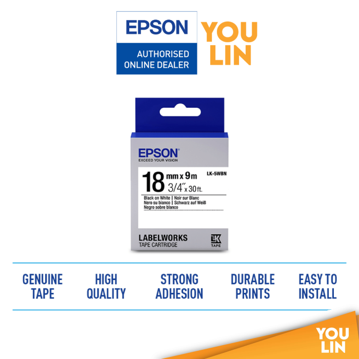 Epson LK-5WBN LabelWorks Tape