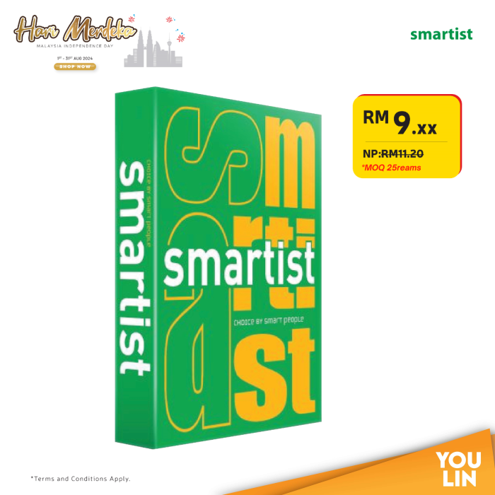 Smartist 70gsm A4 Paper 500 s ream August Promotion smartist-70gsm-a4-paper-500-s-ream-august-promotion
