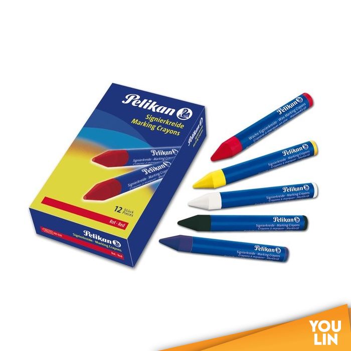 Crayons De Cire Pelikan 665/8 – Lot De 8 Crayons épais, Résistants à L'eau, En Cire D'abeille, Avec Grattoir, étui Plastique
