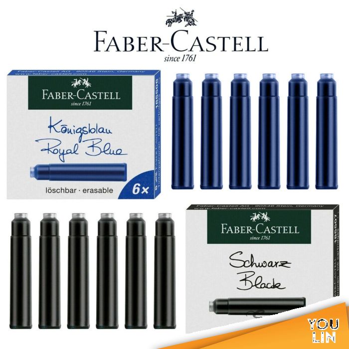 Faber Castell Fountain Pen Ink Cartridge 6Pcs Refill Ink