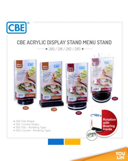 CBE Menu Stand Curved Rotating (283)