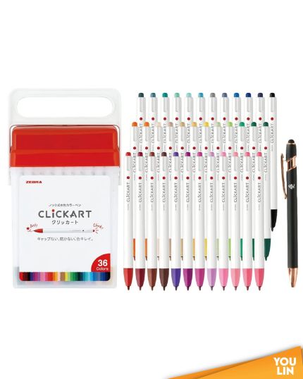 Zebra WYSS22 Clickart Marker 36 Color Set