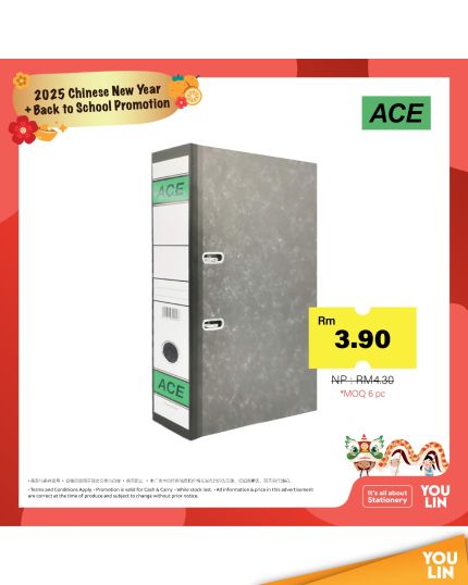 ACE 3''(75mm) FC Lever Arch File