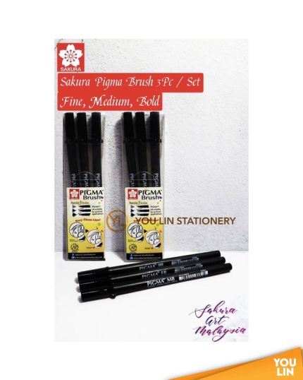 Sakura Pigma Brush 3's/Set