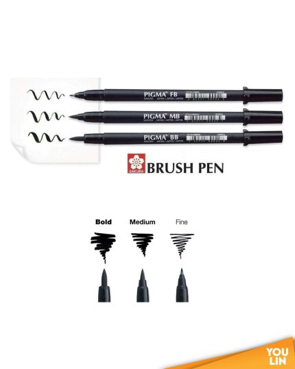 Sakura Pigma Brush 3's/Set