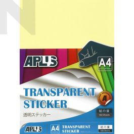 APLUS A4 Transparent Sticker 100'S - Label Sticker & Adh