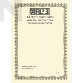 APLUS A4 160GM CERTIFICATE CARD 100'S/PKT - A36 - Certificat