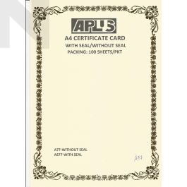APLUS A4 160GM CERTIFICATE CARD 100'S/PKT - A77 - Certificat