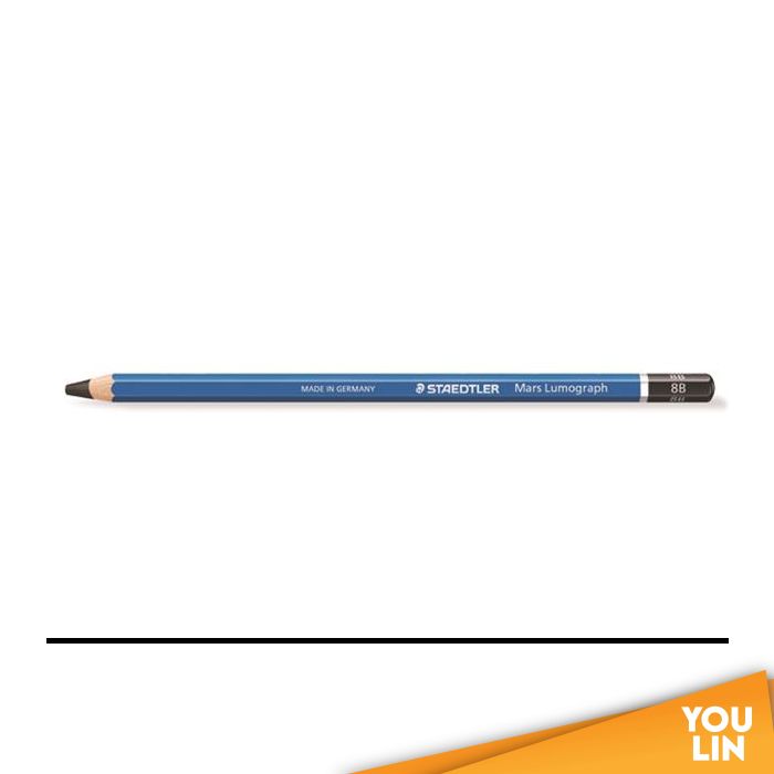 STAEDTLER 100B-6B Mars Lumograph potlood premium kwaliteit hardheid 6B, 12 stuks in kartonnen etui, zwart