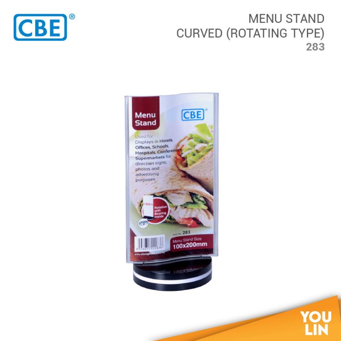CBE Menu Stand Curved Rotating (283) - Display Equipment