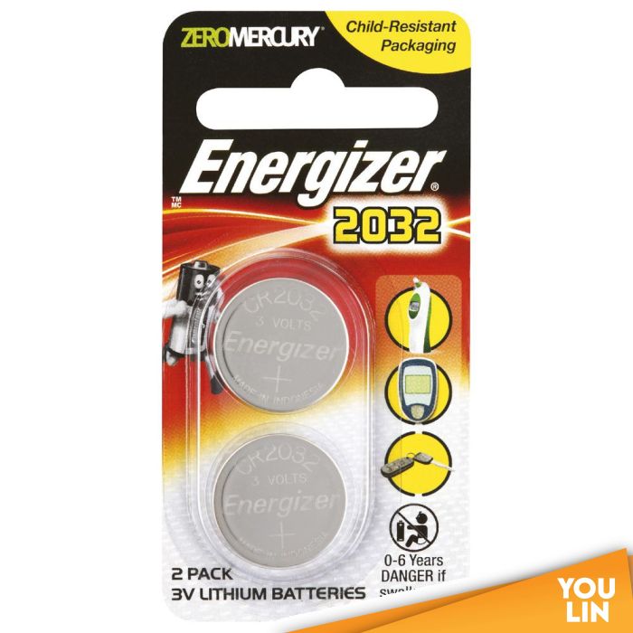 Energizer CR2032 BS2 Lithium Battery 2pc card
