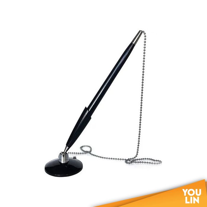 DESK PEN V STEEL CHAIN 0.7MM - BLACK