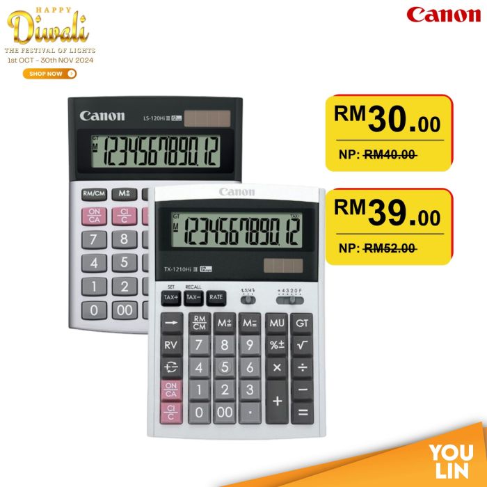 Canon Calculator 12 Digits TX1210HI III October Promotion
