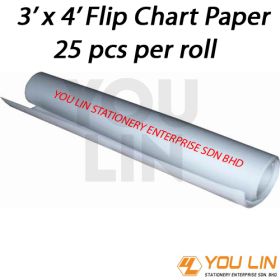 Flip Chart Paper 3'' x 4'' - 25pc/Roll